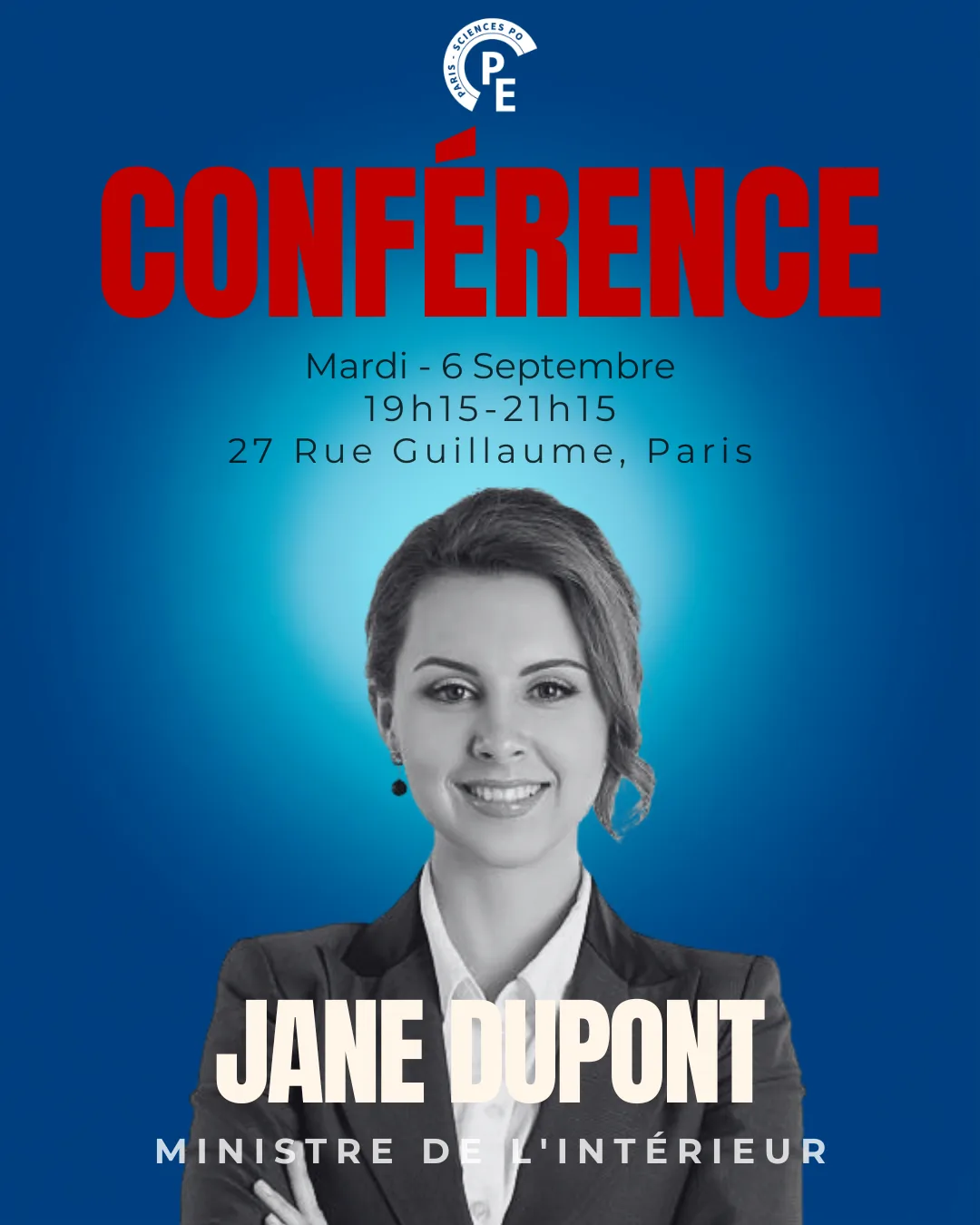 Sciences Po conference flyer